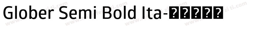Glober Semi Bold Ita字体转换